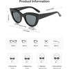 image:imageSOJOS Retro Small Vintage Cat Eye Sunglasses for Women Cute Fashion UV400 Sunnies SJ2939All Black