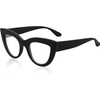 image:imageSOJOS Retro Small Vintage Cat Eye Sunglasses for Women Cute Fashion UV400 Sunnies SJ2939Matte BlackAntiblue Light