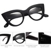 image:imageSOJOS Retro Small Vintage Cat Eye Sunglasses for Women Cute Fashion UV400 Sunnies SJ2939Matte BlackAntiblue Light