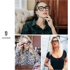 image:imageSOJOS Retro Small Vintage Cat Eye Sunglasses for Women Cute Fashion UV400 Sunnies SJ2939Matte BlackAntiblue Light