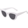 image:imageSOJOS Retro Small Vintage Cat Eye Sunglasses for Women Cute Fashion UV400 Sunnies SJ2939Raw WhiteGrey
