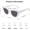 image:imageSOJOS Retro Small Vintage Cat Eye Sunglasses for Women Cute Fashion UV400 Sunnies SJ2939Raw WhiteGrey
