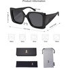 image:imageSOJOS Retro Square Polarized Womens Sunglasses Trendy Oversized Large Womens Big Shades SJ2224Black