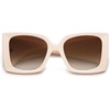 image:imageSOJOS Retro Square Polarized Womens Sunglasses Trendy Oversized Large Womens Big Shades SJ2224Solid Cream
