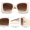 image:imageSOJOS Retro Square Polarized Womens Sunglasses Trendy Oversized Large Womens Big Shades SJ2224Solid Cream
