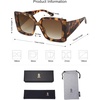 image:imageSOJOS Retro Square Polarized Womens Sunglasses Trendy Oversized Large Womens Big Shades SJ2224Tortoise