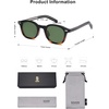 image:imageSOJOS Retro Square Sunglasses for Women Men Vintage Shades UV Protection Sunnies SJ2316Matte BlacktortoiseDark Green
