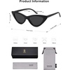 image:imageSOJOS Retro Vintage Narrow Cat Eye Sunglasses for Women Clout Goggles Plastic Frame SJ2044A BlackGrey