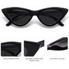 image:imageSOJOS Retro Vintage Narrow Cat Eye Sunglasses for Women Clout Goggles Plastic Frame SJ2044A BlackGrey