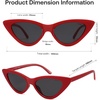 image:imageSOJOS Retro Vintage Narrow Cat Eye Sunglasses for Women Clout Goggles Plastic Frame SJ2044A RedGrey