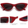 image:imageSOJOS Retro Vintage Narrow Cat Eye Sunglasses for Women Clout Goggles Plastic Frame SJ2044A RedGrey