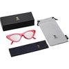 image:imageSOJOS Retro Vintage Narrow Cat Eye Sunglasses for Women Clout Goggles Plastic Frame SJ2044RedSilver Mirrored