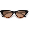 image:imageSOJOS Retro Vintage Narrow Cat Eye Sunglasses for Women Clout Goggles Plastic Frame SJ2044TortoiseGradient Brown