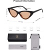 image:imageSOJOS Retro Vintage Narrow Cat Eye Sunglasses for Women Clout Goggles Plastic Frame SJ2044TortoiseGradient Brown