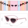 image:imageSOJOS Retro Vintage Narrow Cat Eye Sunglasses for Women Clout Goggles Plastic Frame SJ2044Transparent PinkGrey