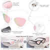 image:imageSOJOS Retro Vintage Narrow Cat Eye Sunglasses for Women Clout Goggles Plastic Frame SJ2044TransparentPink Mirrored