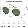 image:imageSOJOS Retro Vintage Round Polarized Sunglasses for Women Men Double Bridge Circle Sunnies SJ1104Brown TortoiseGreen