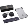 image:imageSOJOS Retro Vintage Round Polarized Sunglasses for Women Men Double Bridge Circle Sunnies SJ1104Dark BlackGrey
