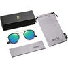 image:imageSOJOS Retro Vintage Round Polarized Sunglasses for Women Men Double Bridge Circle Sunnies SJ1104GoldBluish Green Mirrored