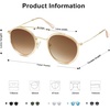 image:imageSOJOS Retro Vintage Round Polarized Sunglasses for Women Men Double Bridge Circle Sunnies SJ1104GoldBrown
