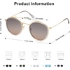 image:imageSOJOS Retro Vintage Round Polarized Sunglasses for Women Men Double Bridge Circle Sunnies SJ1104GreyGrey