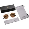 image:imageSOJOS Retro Vintage Round Polarized Sunglasses for Women Men Double Bridge Circle Sunnies SJ1104Shiny GoldDark Brown