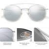 image:imageSOJOS Retro Vintage Round Polarized Sunglasses for Women Men Double Bridge Circle Sunnies SJ1104SilverSilver