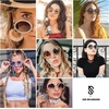 image:imageSOJOS Shining Oversized Round Rhinestone Sunglasses Festival Gem Sunnies SJ1095C1 Black FrameGradient Grey Lens With Black Diamonds