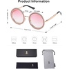 image:imageSOJOS Shining Oversized Round Rhinestone Sunglasses Festival Gem Sunnies SJ1095C3 Gold FrameGradient Pink Lens With Pink Diamonds