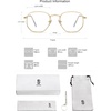 image:imageSOJOS Small Blue Light Blocking Glasses Hexagonal Eyeglasses Frame Anti Blue Ray Glasses One and Only SJ50360c1 Gold Frame
