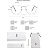 image:imageSOJOS Small Blue Light Blocking Glasses Hexagonal Eyeglasses Frame Anti Blue Ray Glasses One and Only SJ5036C2 Silver Frame
