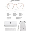 image:imageSOJOS Small Blue Light Blocking Glasses Hexagonal Eyeglasses Frame Anti Blue Ray Glasses One and Only SJ5036C5 Rose Gold Frame