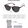 image:imageSOJOS Small Rounded Square Polarized Sunglasses for Women Men Vintage Style UV400 Lens SJ2637Amber TortoiseGrey