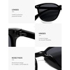 image:imageSOJOS Small Rounded Square Polarized Sunglasses for Women Men Vintage Style UV400 Lens SJ2637BlackGrey