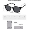 image:imageSOJOS Small Rounded Square Polarized Sunglasses for Women Men Vintage Style UV400 Lens SJ2637BlackGrey