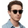 image:imageSOJOS Small Rounded Square Polarized Sunglasses for Women Men Vintage Style UV400 Lens SJ2637BlackGrey