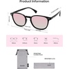 image:imageSOJOS Small Rounded Square Polarized Sunglasses for Women Men Vintage Style UV400 Lens SJ2637BlackPink