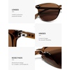 image:imageSOJOS Small Rounded Square Polarized Sunglasses for Women Men Vintage Style UV400 Lens SJ2637BrownBrown
