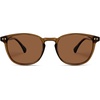 image:imageSOJOS Small Rounded Square Polarized Sunglasses for Women Men Vintage Style UV400 Lens SJ2637BrownBrown