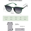 image:imageSOJOS Small Rounded Square Polarized Sunglasses for Women Men Vintage Style UV400 Lens SJ2637GreenGradient Grey