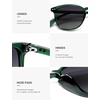 image:imageSOJOS Small Rounded Square Polarized Sunglasses for Women Men Vintage Style UV400 Lens SJ2637GreenGradient Grey