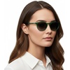 image:imageSOJOS Small Rounded Square Polarized Sunglasses for Women Men Vintage Style UV400 Lens SJ2637GreenGradient Grey