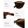 image:imageSOJOS Small Rounded Square Polarized Sunglasses for Women Men Vintage Style UV400 Lens SJ2637TortoiseBrown