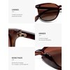 image:imageSOJOS Small Rounded Square Polarized Sunglasses for Women Men Vintage Style UV400 Lens SJ2637TortoiseGradient Brown