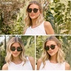 image:imageSOJOS Small Rounded Square Polarized Sunglasses for Women Men Vintage Style UV400 Lens SJ2637TortoiseGradient Brown