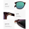 image:imageSOJOS Small Rounded Square Polarized Sunglasses for Women Men Vintage Style UV400 Lens SJ2637TortoiseGreenish Blue