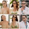 image:imageSOJOS Square Aviator Sunglasses for Men Women Classic Trendy Vintage Retro Style