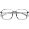 image:imageSOJOS Square Blue Light Blocking Glasses Oversized for Women TR90 Frame Filter SJ5081C3 Crystal Grey Frame