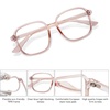 image:imageSOJOS Square Blue Light Blocking Glasses Oversized for Women TR90 Frame Filter SJ5081C4 Crystal Pink Frame