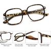 image:imageSOJOS Square Blue Light Blocking Glasses Oversized for Women TR90 Frame Filter SJ5081C5 Tortoise Frame